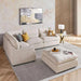 Cozy Left Arm Single Seater Modular Sofa - Beige Pan Home