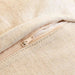 Cozy Linen Textured Down Feel Fringed Filled Cushion 50X50Cm -Beige Pan Home