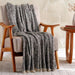 Cozy Linen Textured Soft Fringed Throw 125X150Cm - Navy Pan Home