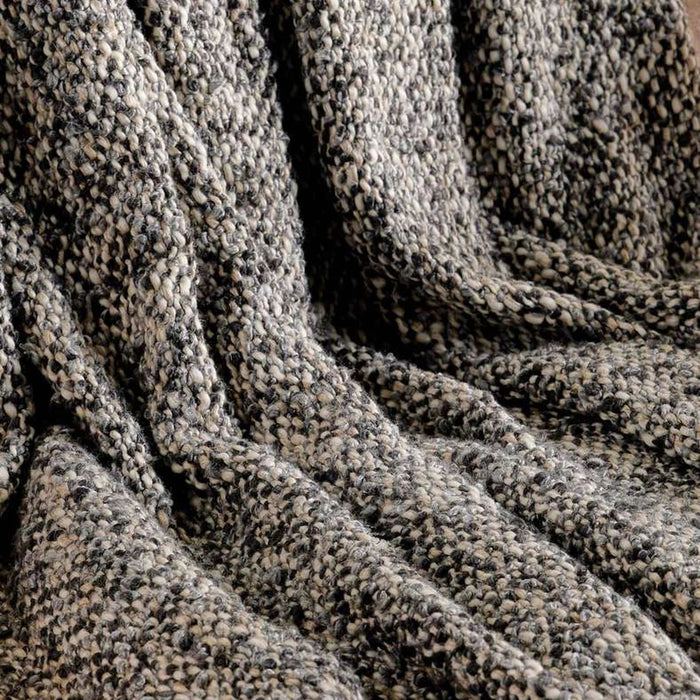 Cozy Linen Textured Soft Fringed Throw 125X150Cm - Navy Pan Home
