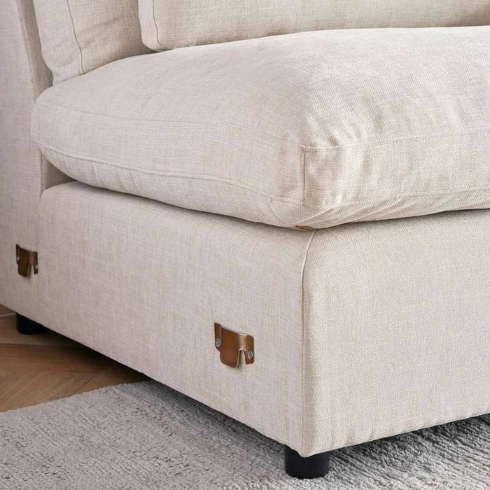 Cozy Right Arm Single Seater Modular Sofa - Beige Pan Home