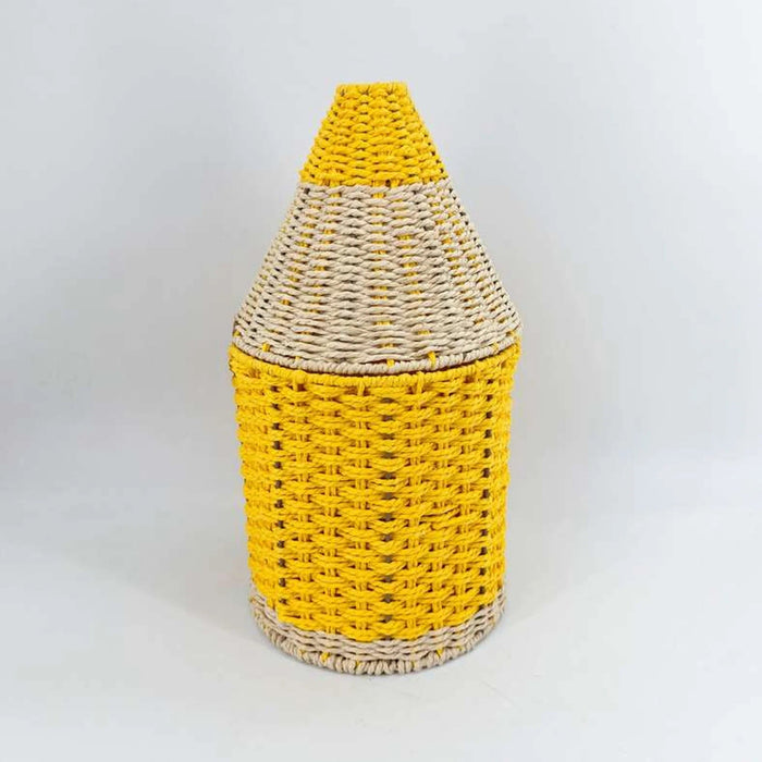 Crayon Rope Storage Basket 25X46Cm -Yellow Pan Home