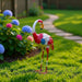 Crest Metal Flamingo Garden Decor 24.1X15.2X57.2Cm - Multicolor Pan Home