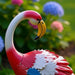 Crest Metal Flamingo Garden Decor 24.1X15.2X57.2Cm - Multicolor Pan Home