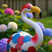 Crest Metal Flamingo Garden Decor 30.5X18.4X78.7Cm - Multicolor Pan Home