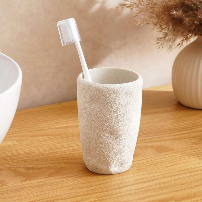 Crest Textured Tumbler 8X8X20 Cm - Cream