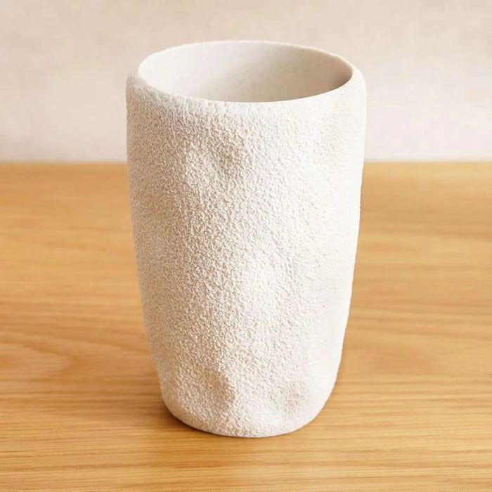 Crest Textured Tumbler 8X8X20 Cm - Cream
