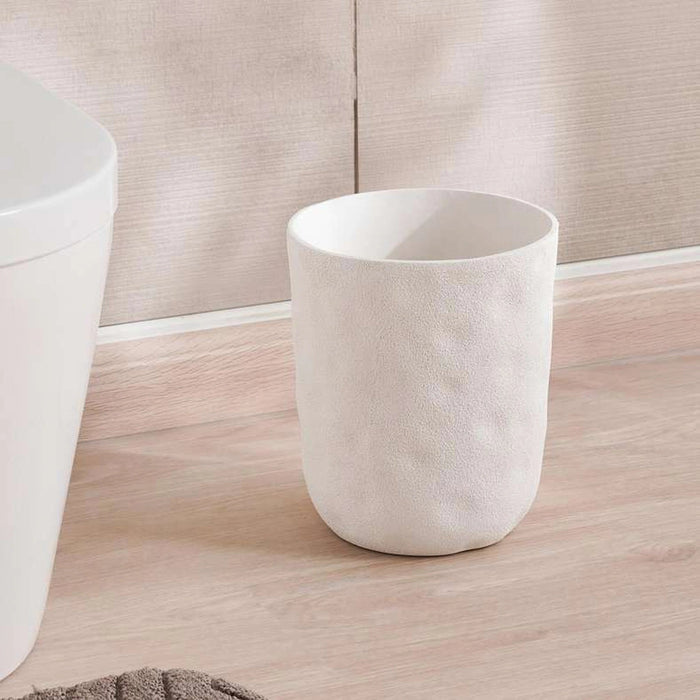 Crest Textured Waste Bin - Cream Pan Home
