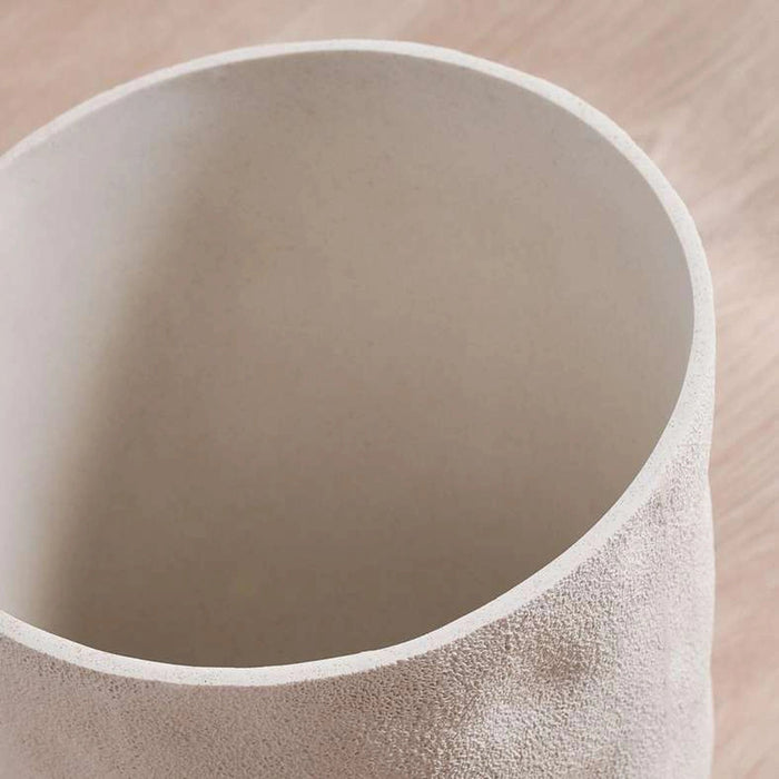 Crest Textured Waste Bin - Cream Pan Home