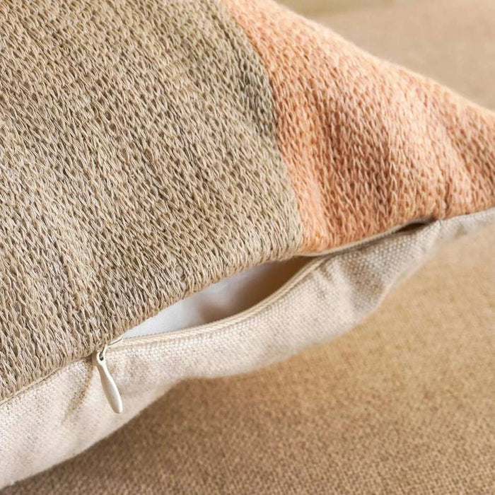 Crewel Mosaic Linen Embroidery Down Feel Filled Cushion - 50X50Cm Iron Pan Home