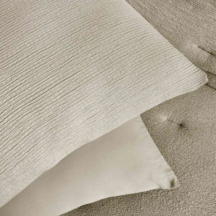 Crimp Loft Textured 3-Piece Full Comforter Set 160X220Cm - Beige