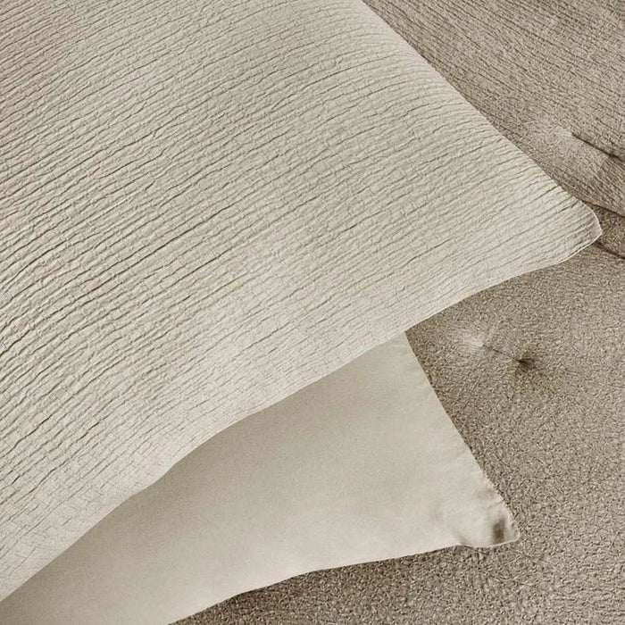 Crimp Loft Textured 3-Piece King Comforter Set 240X260Cm - Beige Pan Home