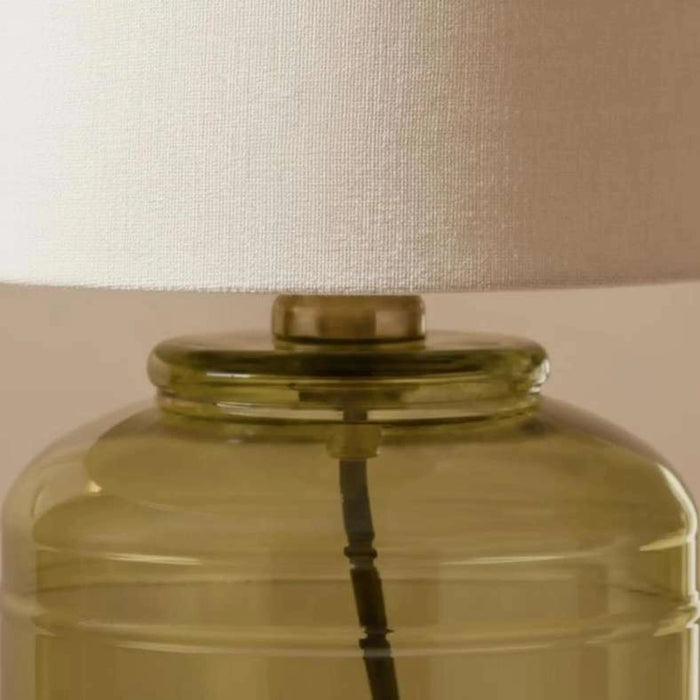 Criven E27 Glass Table Lamp 15X30Cm - Antique Green