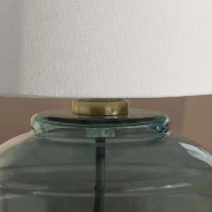 Criven E27 Glass Table Lamp 15X30Cm - Light Blue