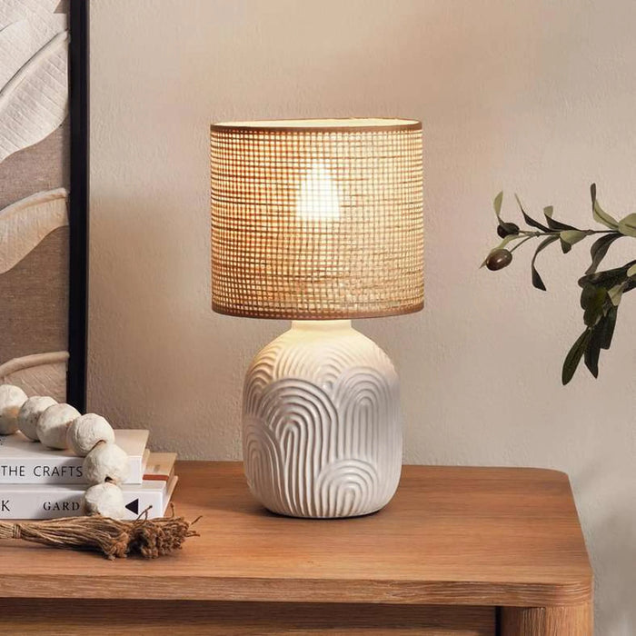 Criver E-27 Ceramic Table Lamp 18X18X34Cm - Natural