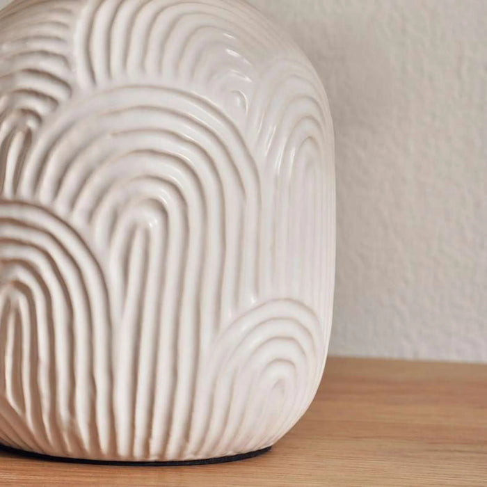 Criver E-27 Ceramic Table Lamp 18X18X34Cm - Natural