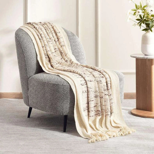 Crosley Handwoven Throw 130X170Cm - Cream Pan Home