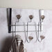 Crown Over The Door Metal Hook With 6 Knobs 26X12X23.5Cm -Chrome Pan Home