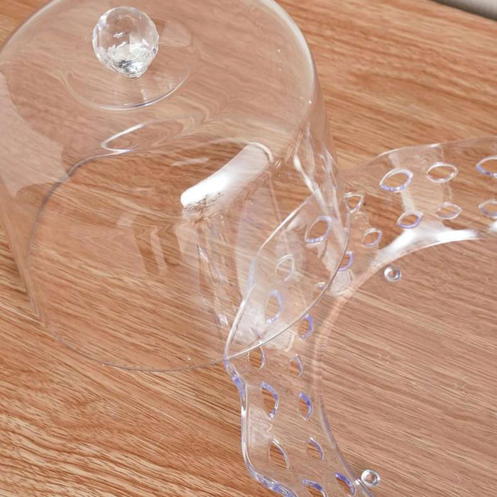 Crysta Cake Dome Dia26.7X16Cm -Clear