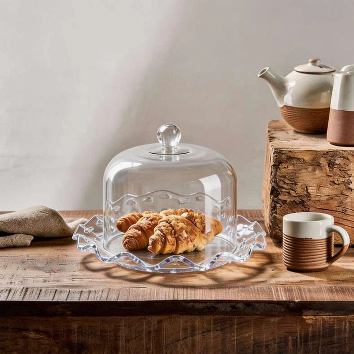 Crysta Cake Dome Dia26.7X16Cm -Clear