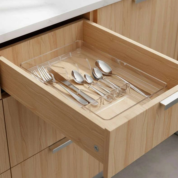 Crysta Cutlery Organizer 34.2X26.5X4.7Cm -Clear