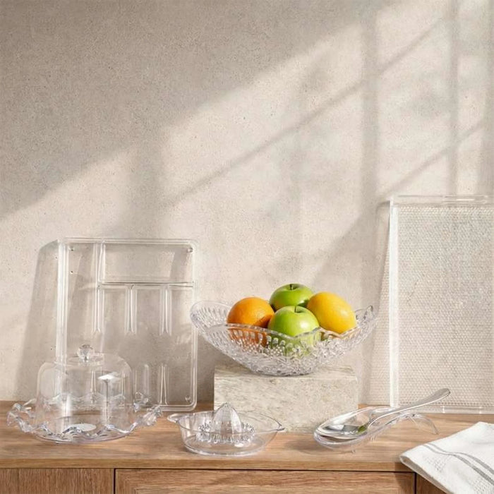 Crysta Fruit Bowl Dia34.5X11.5Cm -Clear