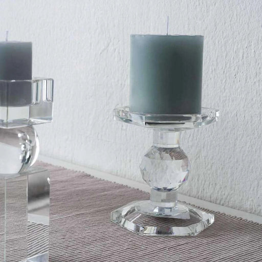 Crystal Double Sided Votive And Pillar Candle Holder 10X9X11.5Cm- Clear Pan Home