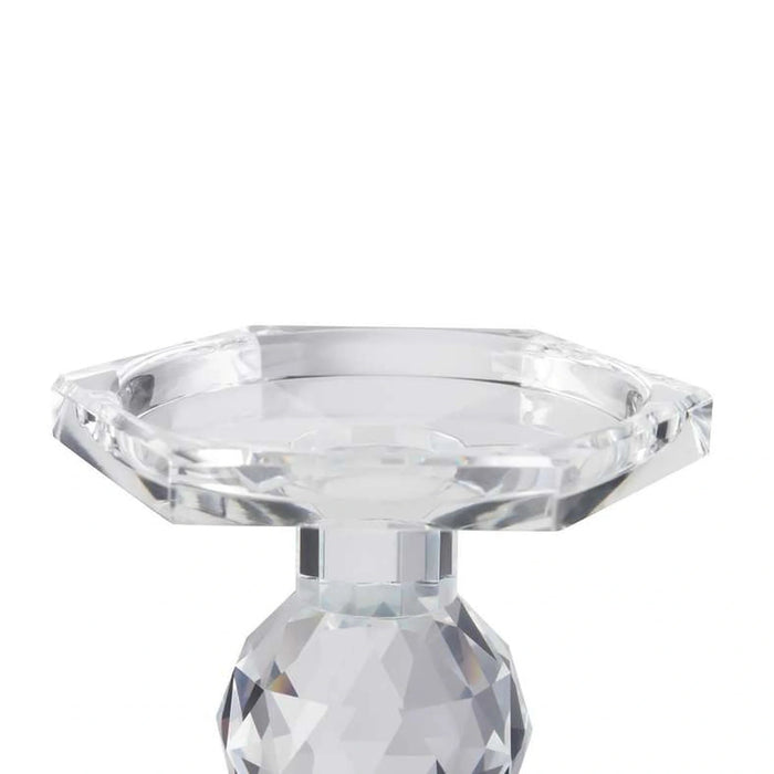 Crystal Double Sided Votive And Pillar Candle Holder 10X9X17Cm- Clear Pan Home