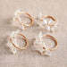 Crystal Star 4 Piece Napkin Ring Set 4.5X4Cm- Copper Pan Home