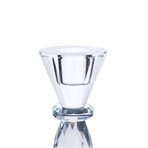 Crystal Taper Candle Holder 8X8X11.5Cm- Clear Pan Home