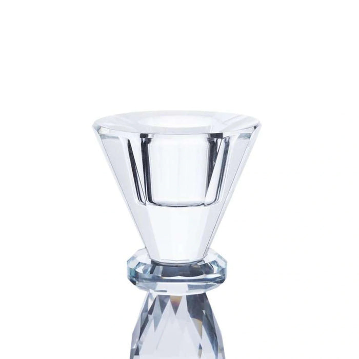 Crystal Taper Candle Holder 8X8X11.5Cm- Clear Pan Home