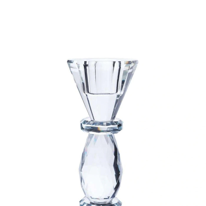 Crystal Taper Candle Holder 8X8X18Cm- Clear Pan Home