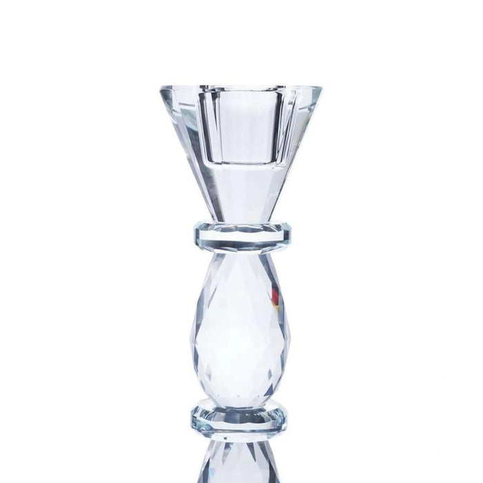 Crystal Taper Candle Holder 8X8X24.5Cm- Clear Pan Home