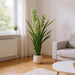 Cymbidium Orchid Artificial Tree With Flowers H110Cm - Green Pan Home