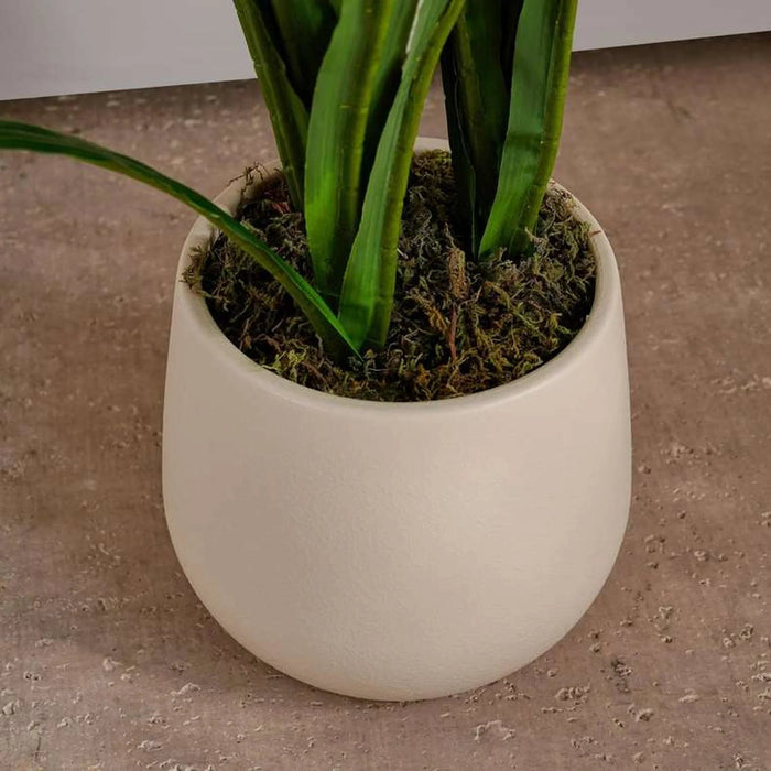 Cymbidium Orchid Artificial Tree With Flowers H110Cm - Green Pan Home