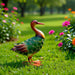 Daffy Metal Duck With Head Forward 29.2X15.9X26.8Cm - Green Pan Home