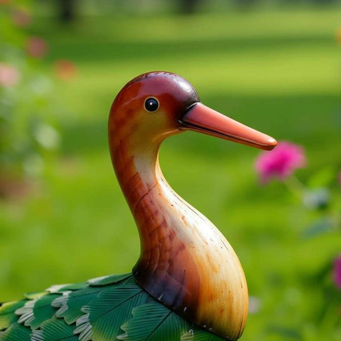 Daffy Metal Duck With Head Forward 29.2X15.9X26.8Cm - Green Pan Home