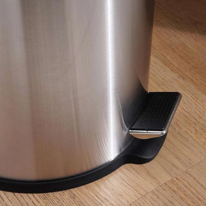 Daily Soft Close Metal Pedal Bin 3L - Chrome Pan Home