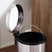 Daily Soft Close Metal Pedal Bin 12L - Chrome Pan Home