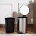 Daily Soft Close Metal Pedal Bin 12L - Chrome Pan Home