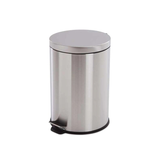 Daily Soft Close Metal Pedal Bin 12L - Chrome Pan Home