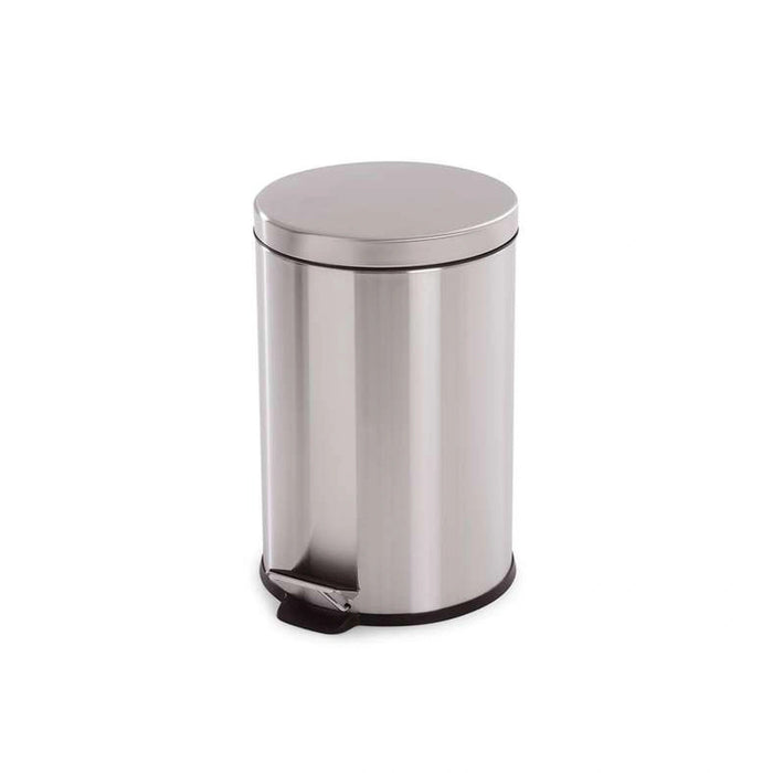 Daily Soft Close Metal Pedal Bin . 20L - Chrome Pan Home