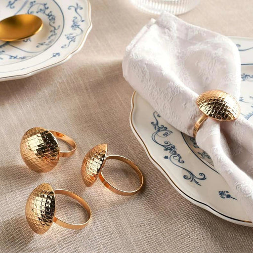 Dainty Ring 4 Piece Napkin Ring Set 5X4Cm- Amber Pan Home