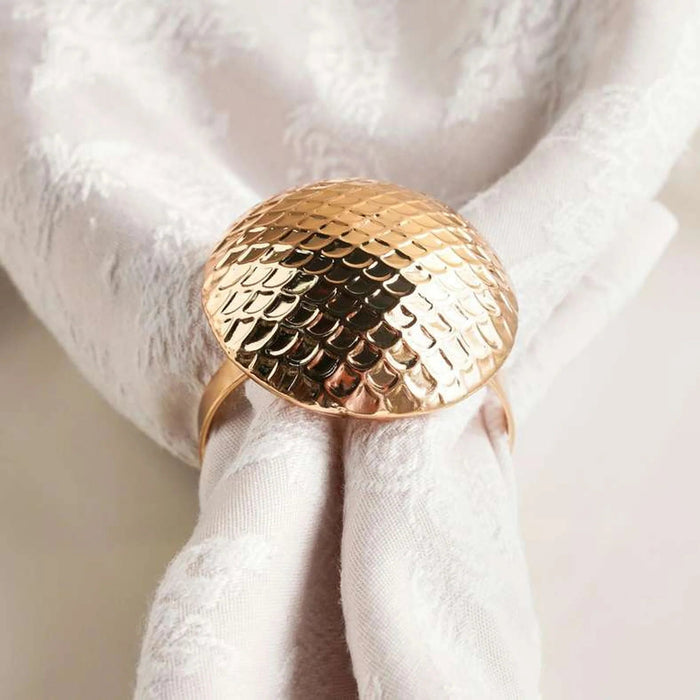 Dainty Ring 4 Piece Napkin Ring Set 5X4Cm- Amber Pan Home