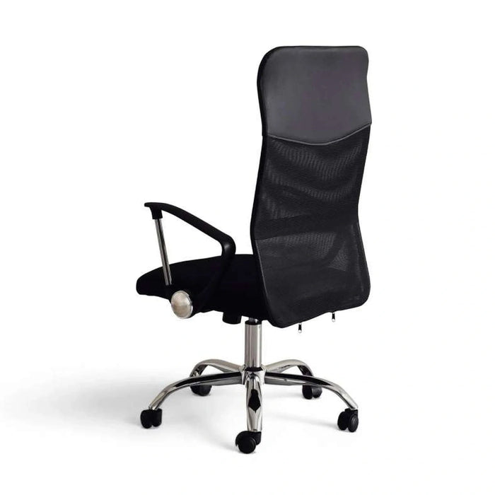 Dallyn Office High Back Chair Mesh And Fabric- Black Pan Home