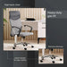 Dallyn Office High Back Chair Mesh And Fabric- Grey Black Pan Home