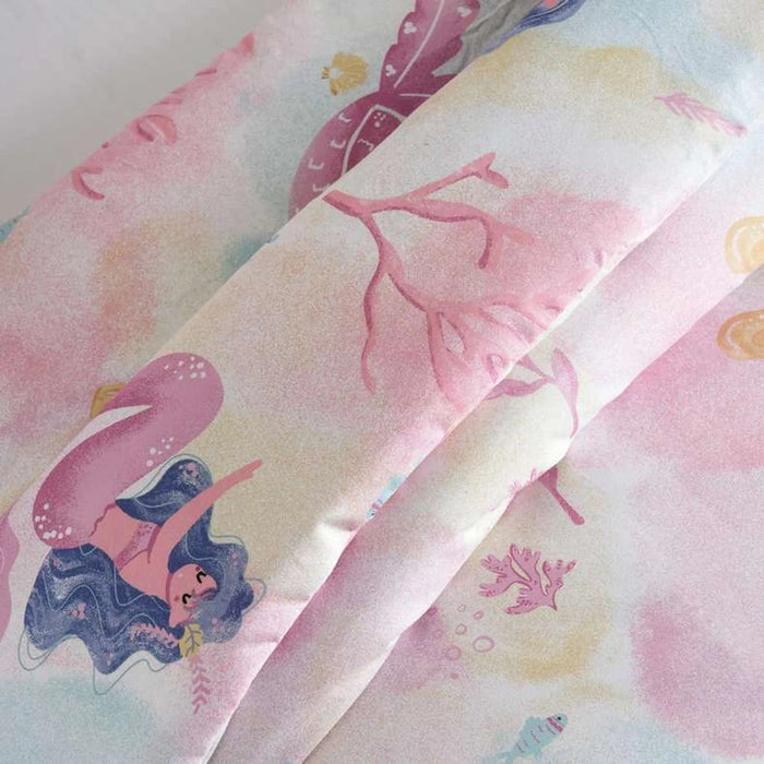 Dancing Mermaids 3-Piece Comforter Set 160X220Cm - Pink