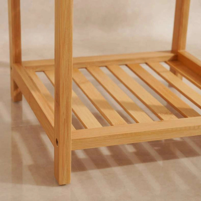 Danfold 2-Tier Bamboo Bath Rack - Natural Pan Home