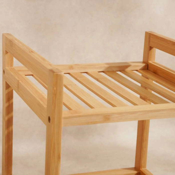 Danfold 2-Tier Bamboo Bath Rack - Natural Pan Home