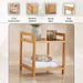 Danfold 2-Tier Bamboo Bath Rack - Natural Pan Home